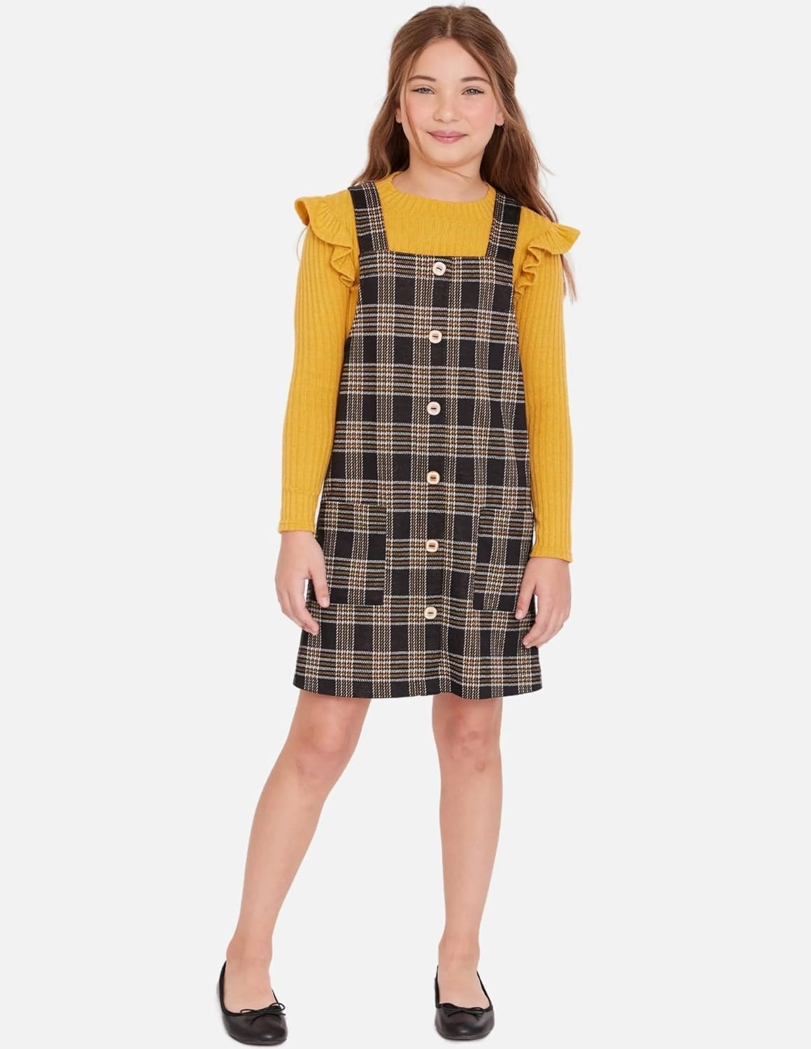 Bonnie Jean Girls 4-16 Textured Top Knit Jumper Dress