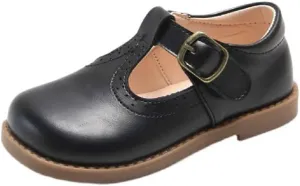 Boys Pu Shoes Vintage Girls Academy Wind Small Single Shoes