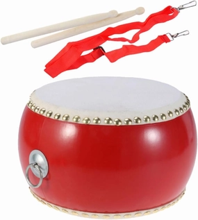 Boys and Girls Drum Sensory Educational Instrument with Strap and Drumsticks for Toddlers for Developing Musical Skills and Hand-Eye Coordination