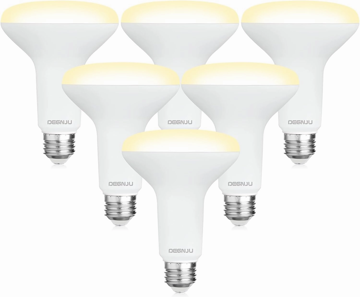BR30 LED Bulb, Dimmable Flood Lights Indoor CRI80 7W Equivalent 65W 2700K Soft White 650 Lumens, 15000 Lifetime Hours Recessed Light Bulbs, Interior E26 Base LED Can Light Bulbs, 6 Pack