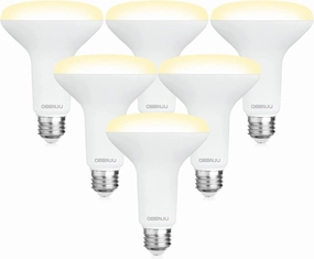 BR30 LED Bulb, Dimmable Flood Lights Indoor CRI80 7W Equivalent 65W 2700K Soft White 650 Lumens, 15000 Lifetime Hours Recessed Light Bulbs, Interior E26 Base LED Can Light Bulbs, 6 Pack