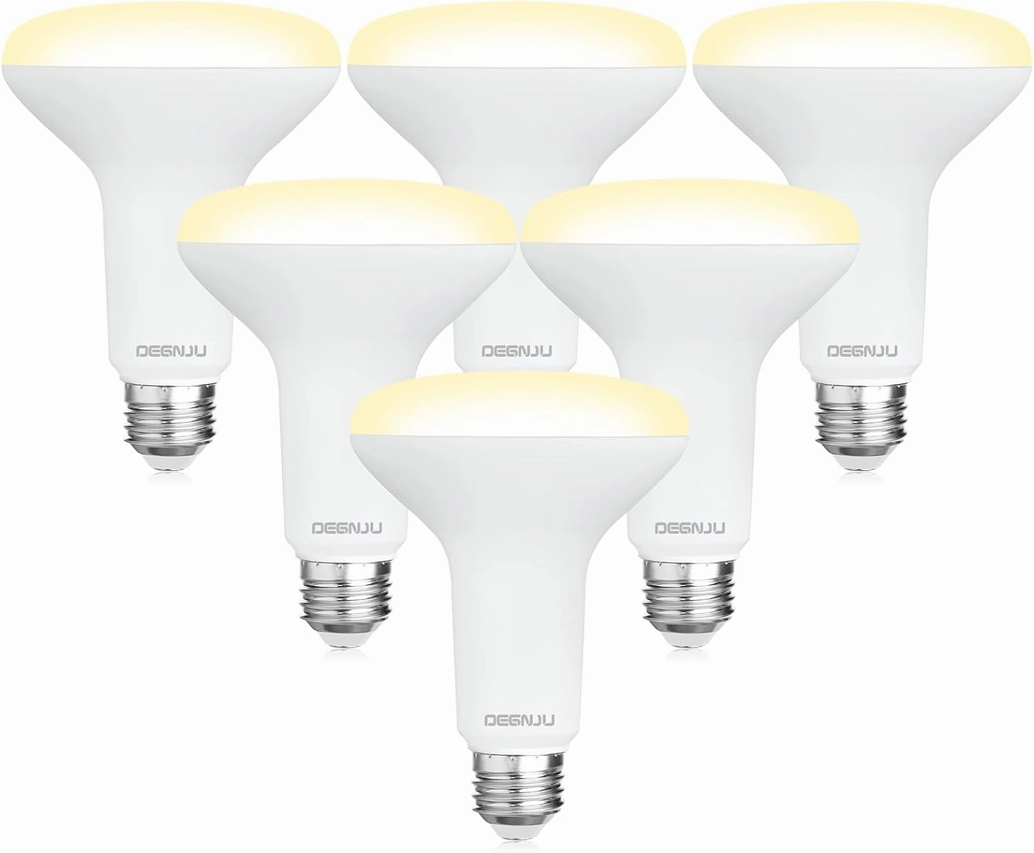 BR30 LED Bulb, Dimmable Flood Lights Indoor CRI80 7W Equivalent 65W 2700K Soft White 650 Lumens, 15000 Lifetime Hours Recessed Light Bulbs, Interior E26 Base LED Can Light Bulbs, 6 Pack