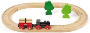 BRIO World Little Forest 33042 Train Set and 33307 Advanced Expansion Pack - 18-Piece Premium Wooden Toy Train Set with Tracks and 11-Piece Accessories Expansion Set