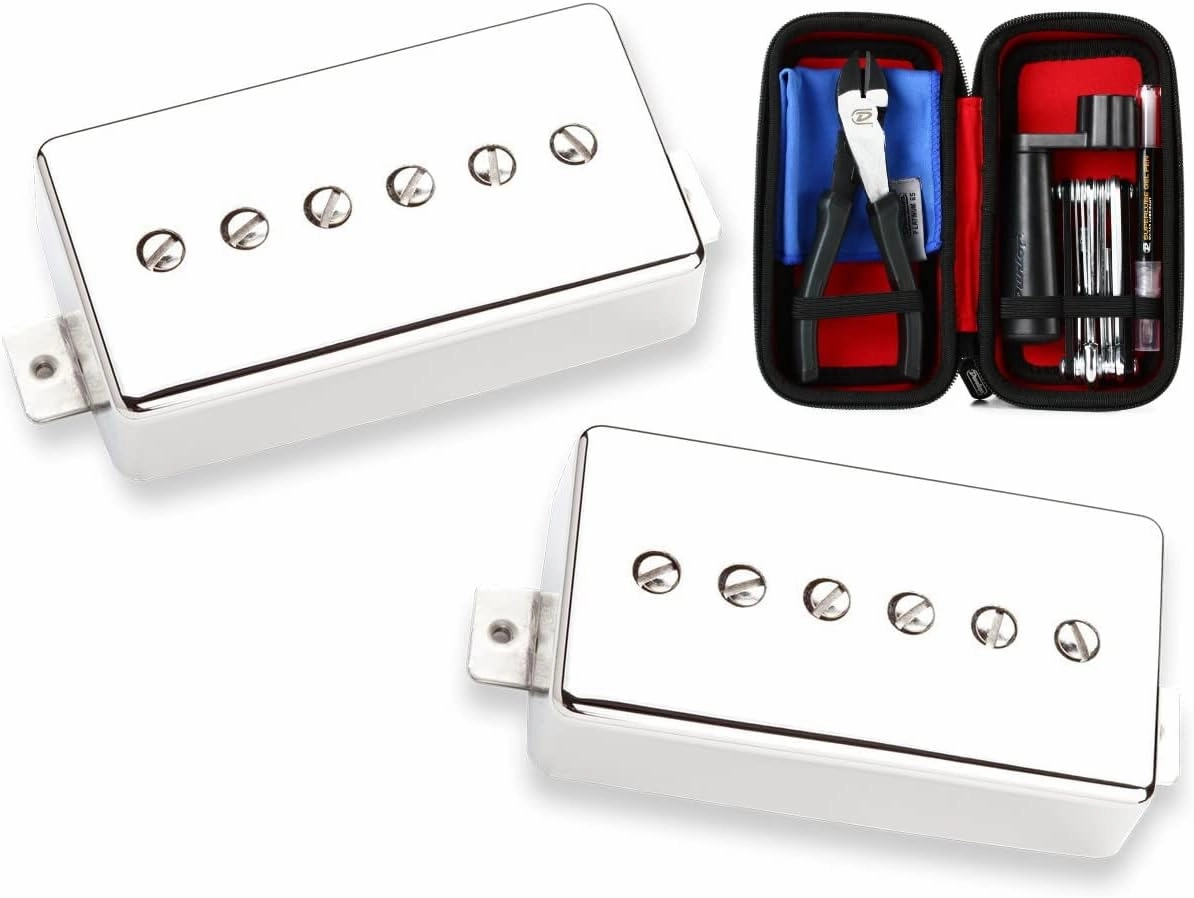 Briskdrop Seymour Duncan SPH90 Phat Cat Set Nickel with Dunlop String Change Kit