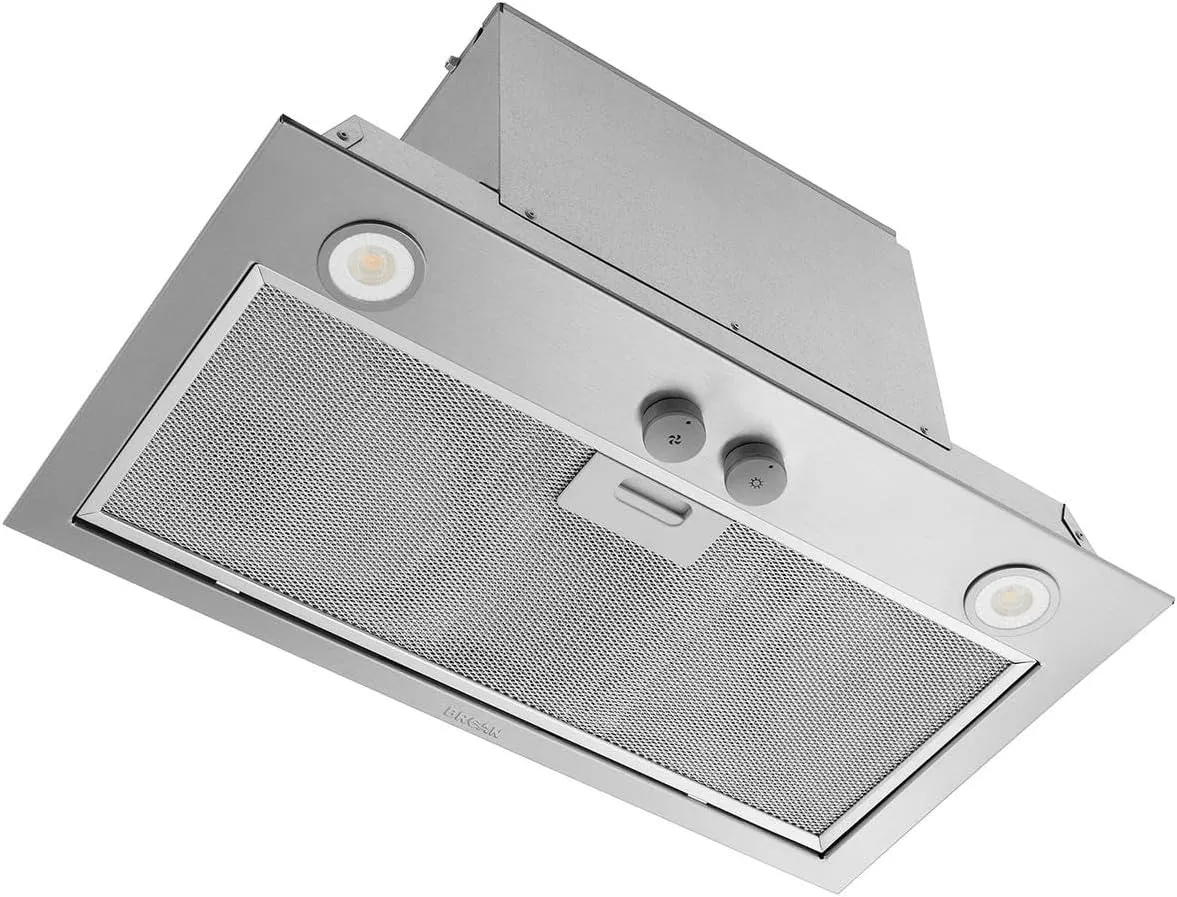 Broan- NuTone PM400SS Custom Cabinet Built-in 3-Speed Power Pack Insert with LED Lighting and 450 Max Blower CFM, 21-Inch, Stainless Steel