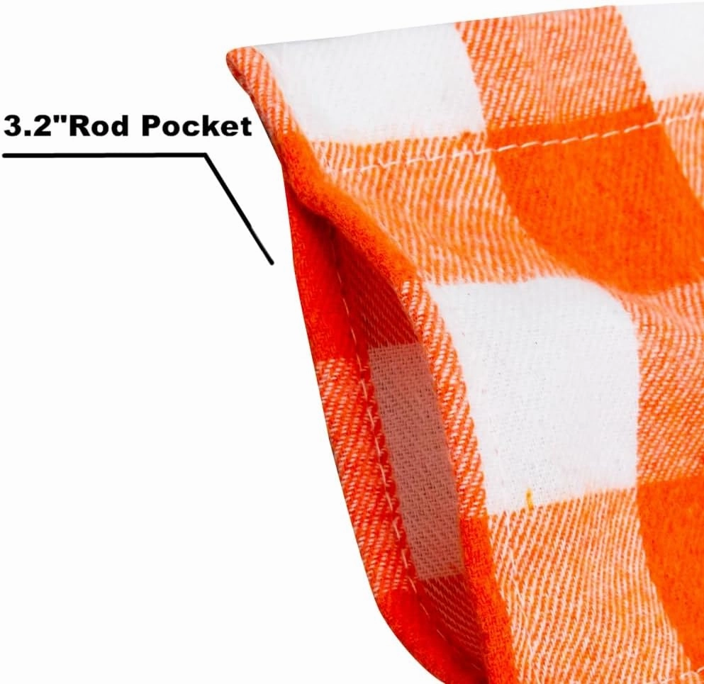 Buffalo Window Valences (Orange and White)