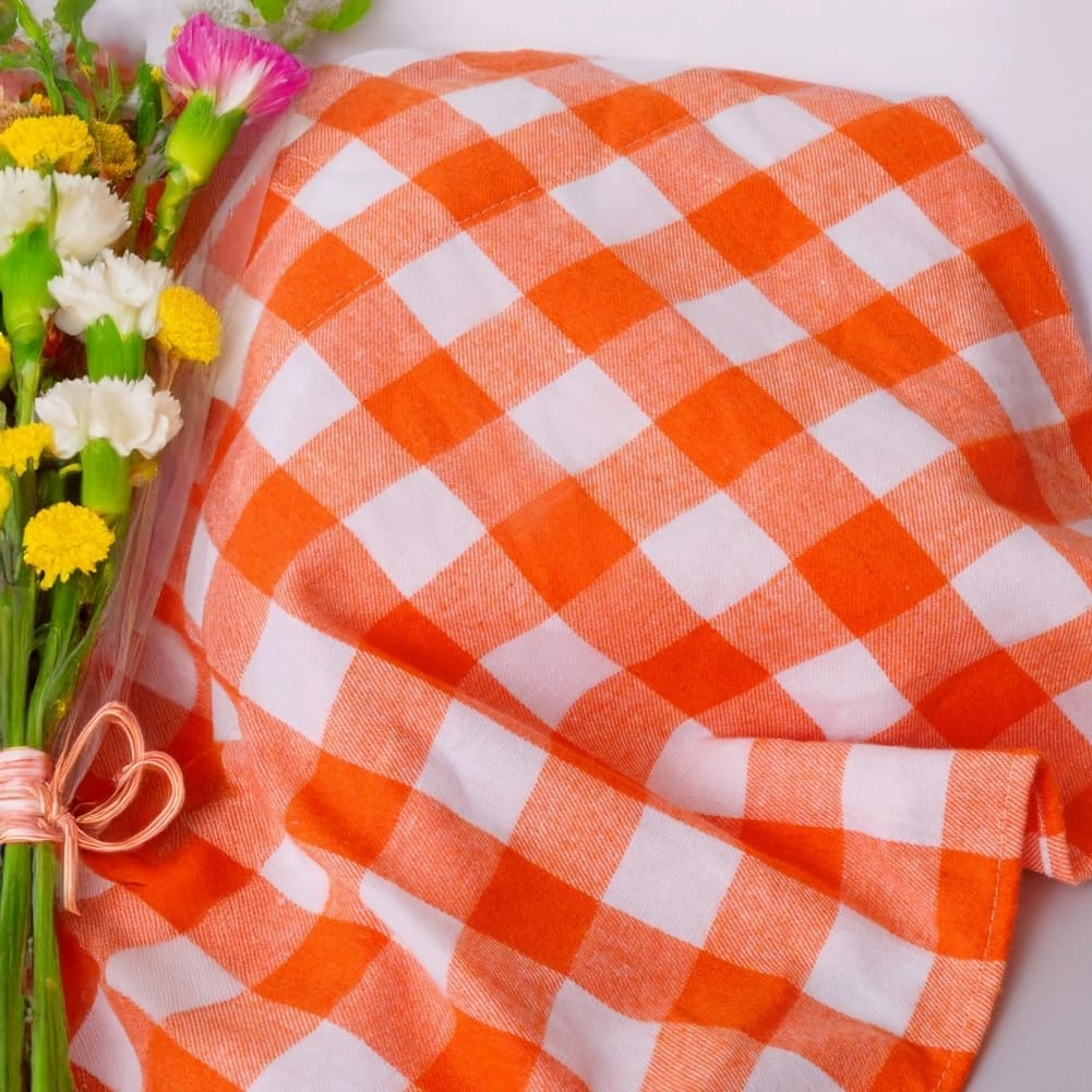 Buffalo Window Valences (Orange and White)