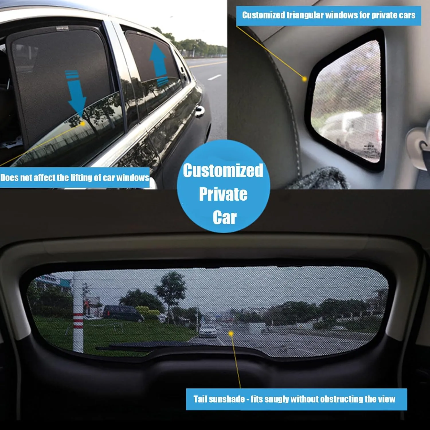 Car Side Window Sunshades for Mazda BIANTE, UV Sun Protection Car Sun Shade Set Removable Car Window Shade Car Accessories,F Set of 4