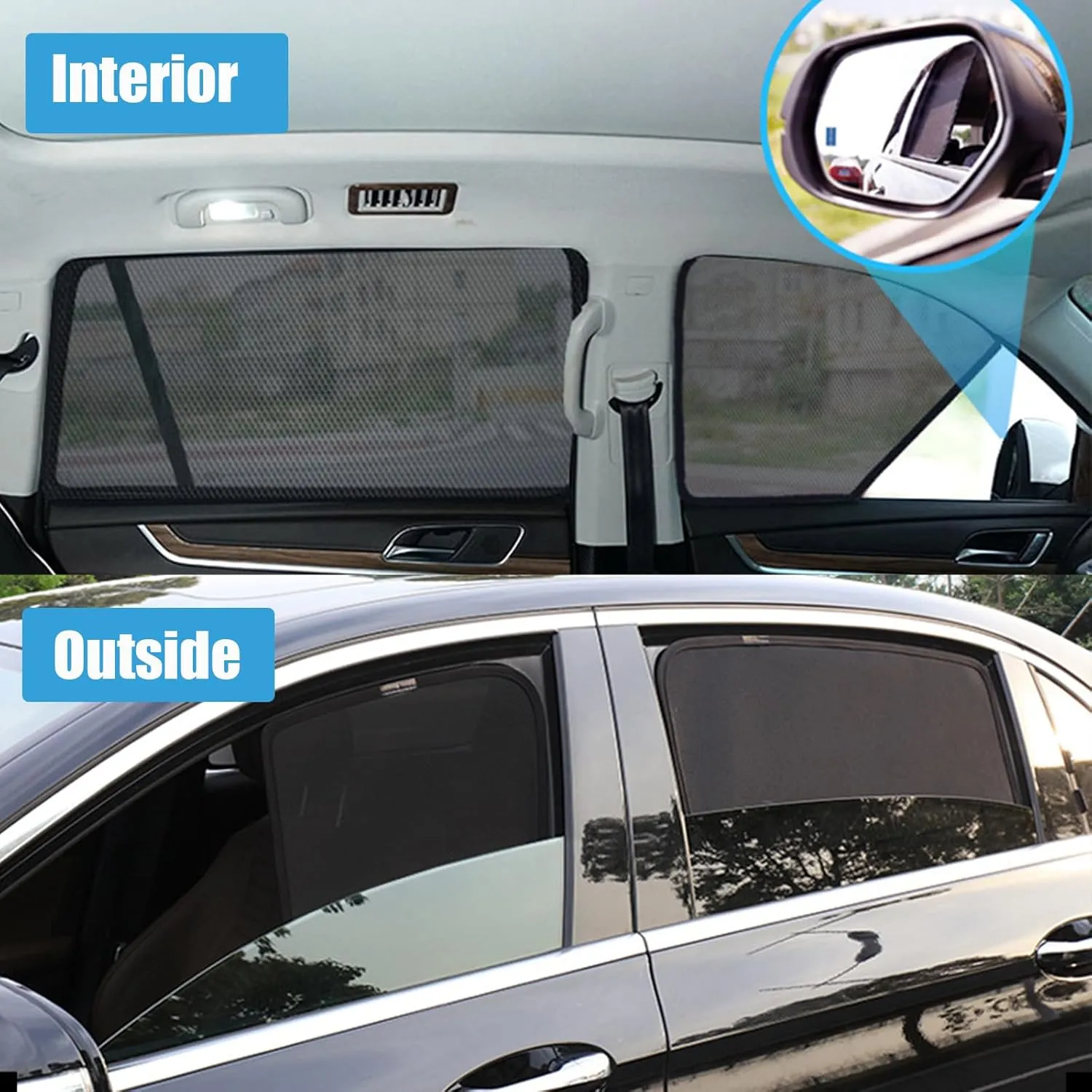 Car Side Window Sunshades for Mazda BIANTE, UV Sun Protection Car Sun Shade Set Removable Car Window Shade Car Accessories,F Set of 4