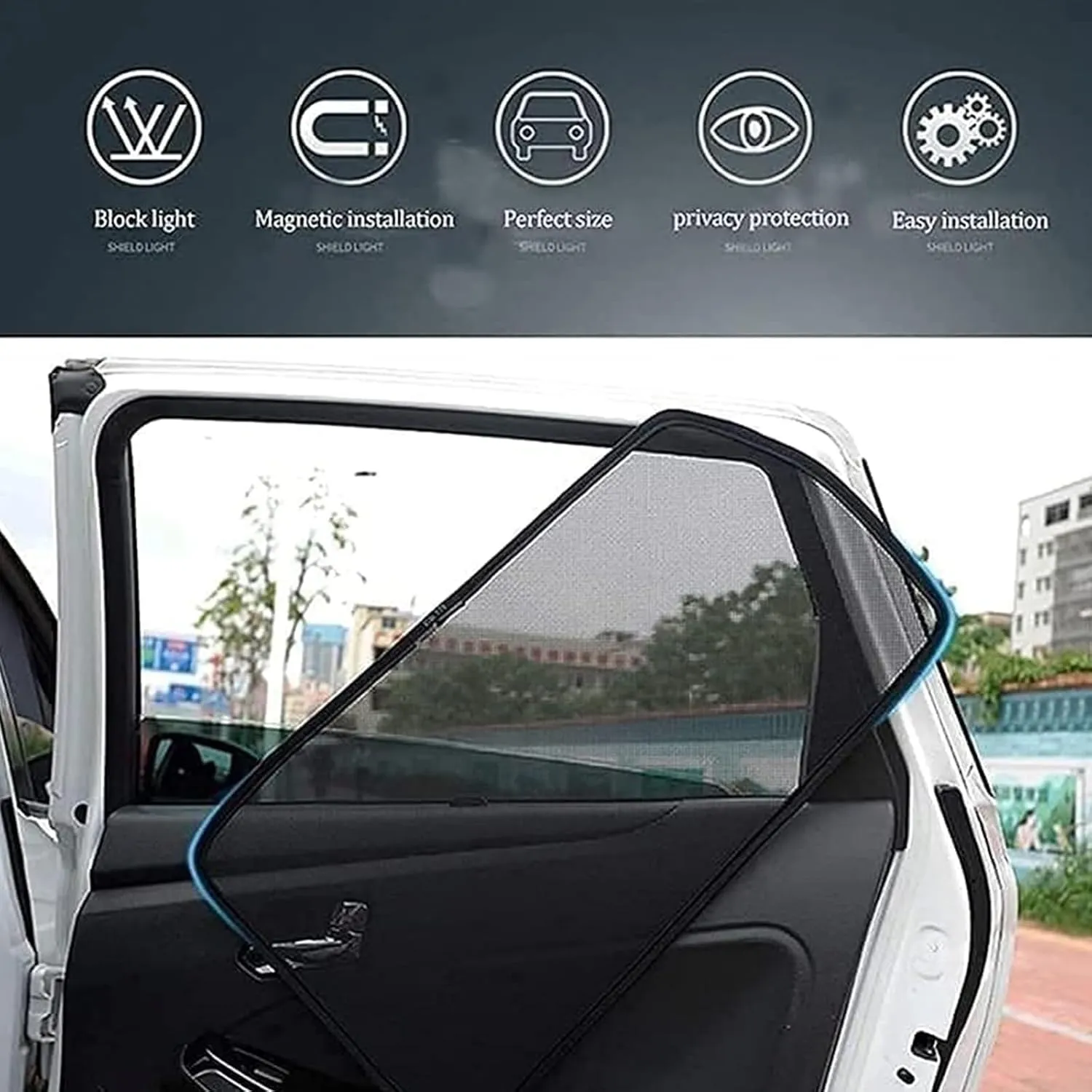 Car Side Window Sunshades for Mazda BIANTE, UV Sun Protection Car Sun Shade Set Removable Car Window Shade Car Accessories,F Set of 4