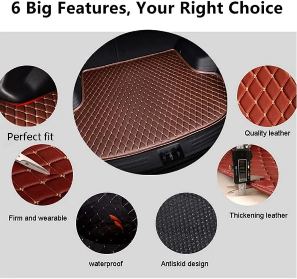 Car Trunk Mat for Suzuki Vitra 2016-2023 Trunk Liner Car Trunk Mat Protector Waterproof Scratch Resistant Car Cargo Protection Pallet Mat,Pure Black