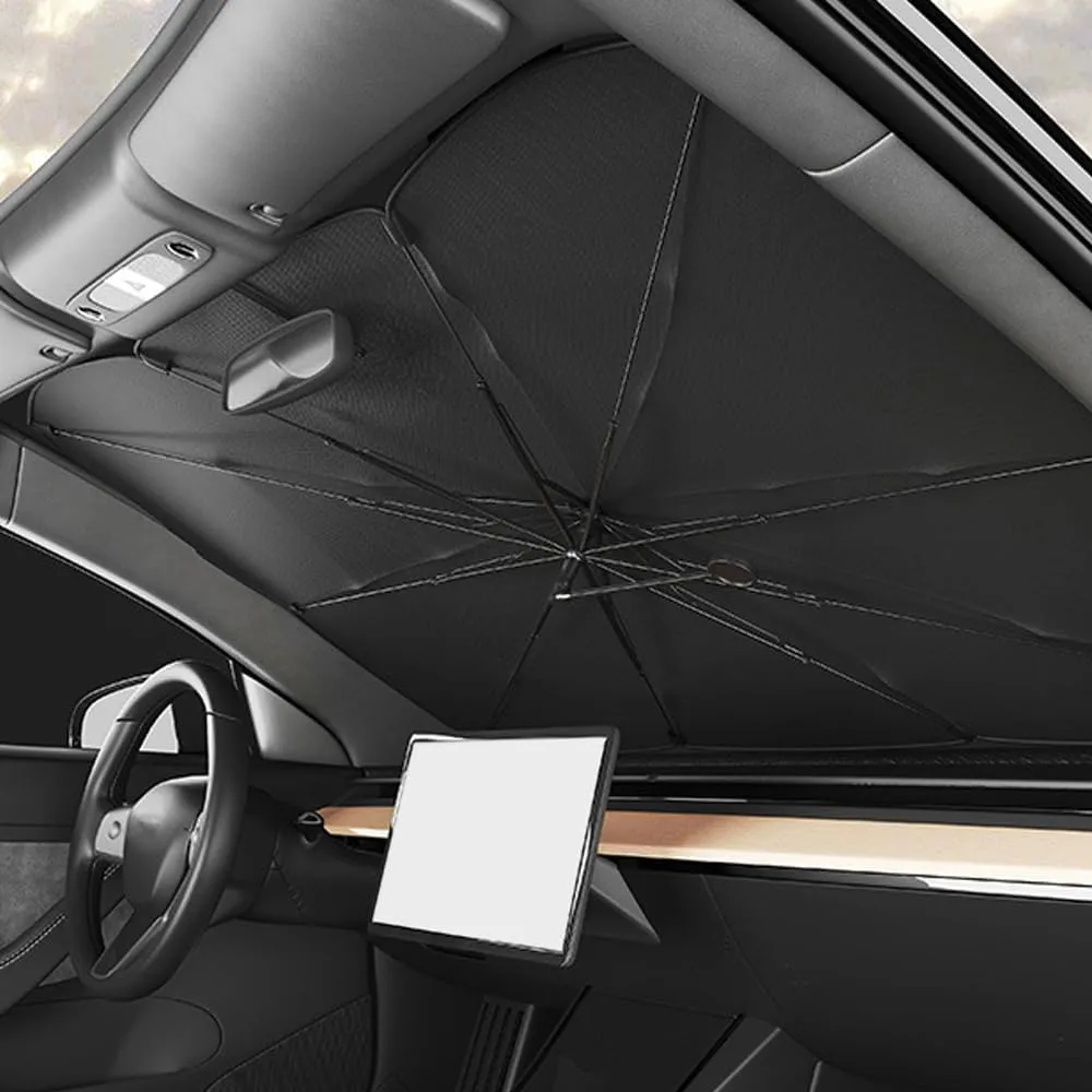 Car Windshield Sunshade Umbrella for Maxus e-Deliver 3/e-Deliver 5/e-Terron 9/Euniq 5/Euniq 6/Euniq 7,Foldable Car Windshield Sun Shade Cover UV Protection Prevent Scratching,80cm X 140cm