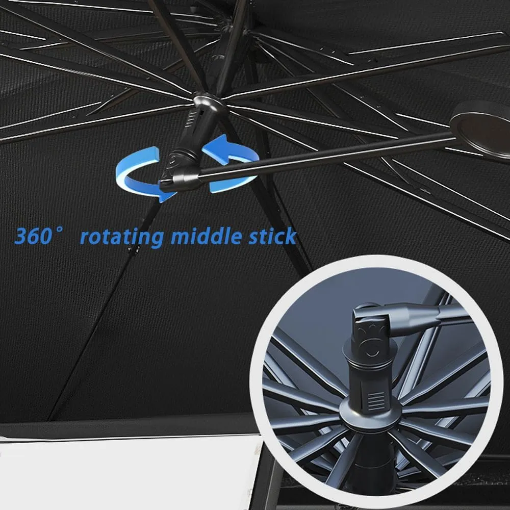 Car Windshield Sunshade Umbrella for Maxus e-Deliver 3/e-Deliver 5/e-Terron 9/Euniq 5/Euniq 6/Euniq 7,Foldable Car Windshield Sun Shade Cover UV Protection Prevent Scratching,80cm X 140cm