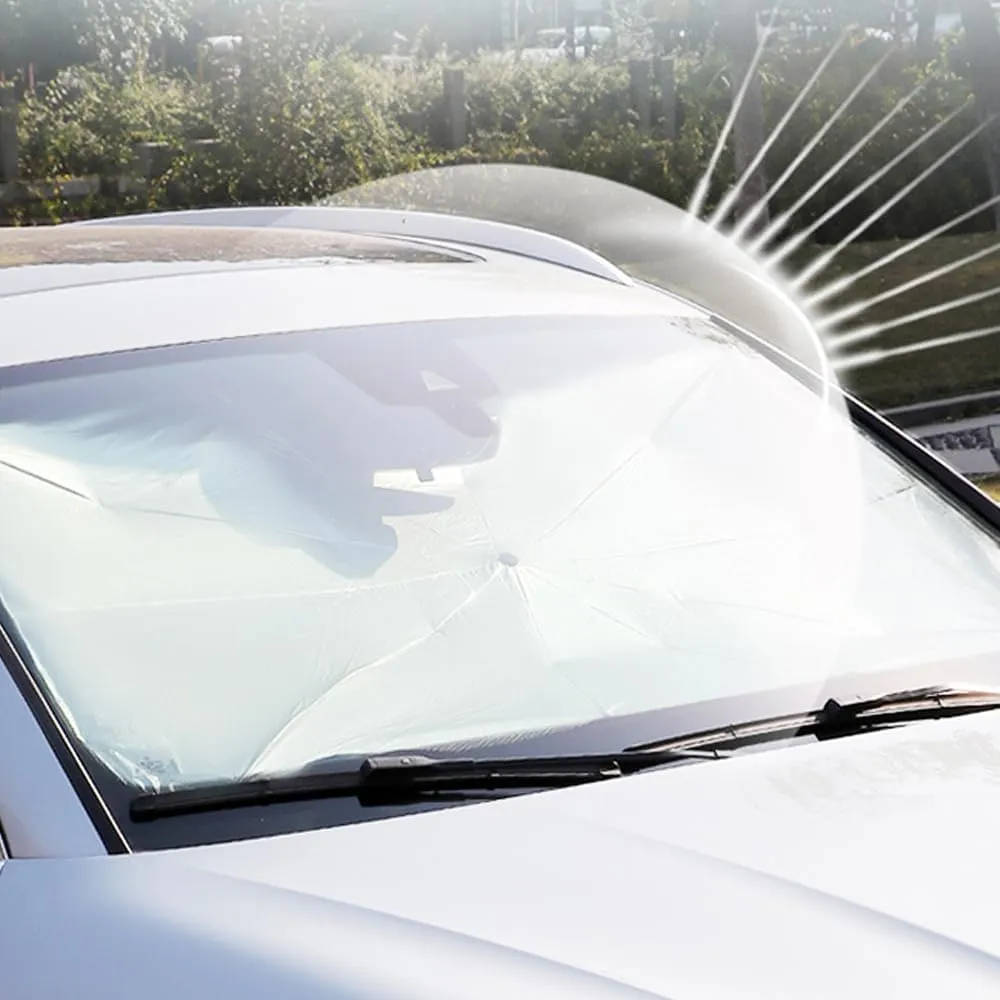 Car Windshield Sunshade Umbrella for Maxus e-Deliver 3/e-Deliver 5/e-Terron 9/Euniq 5/Euniq 6/Euniq 7,Foldable Car Windshield Sun Shade Cover UV Protection Prevent Scratching,80cm X 140cm