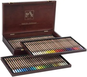 Caran D'ache Set of 84 Pastel Pencils In A Wood Box (788.484)