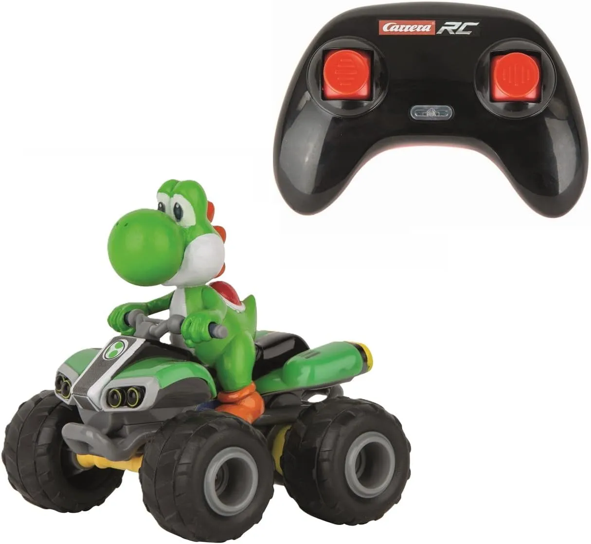 Carrera RC Nintendo Mario Kart Quad 1:40 Scale 2.4 GHz Mini Collectible Radio Remote Control Toy Car Vehicle - Yoshi
