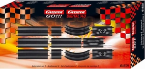 Carrera Go Extension Set #2-11Piece Track Expansion Accessory Pack - for Use with 1: 43 Scale Go & Digital143 Slot Car Racetrack Systems