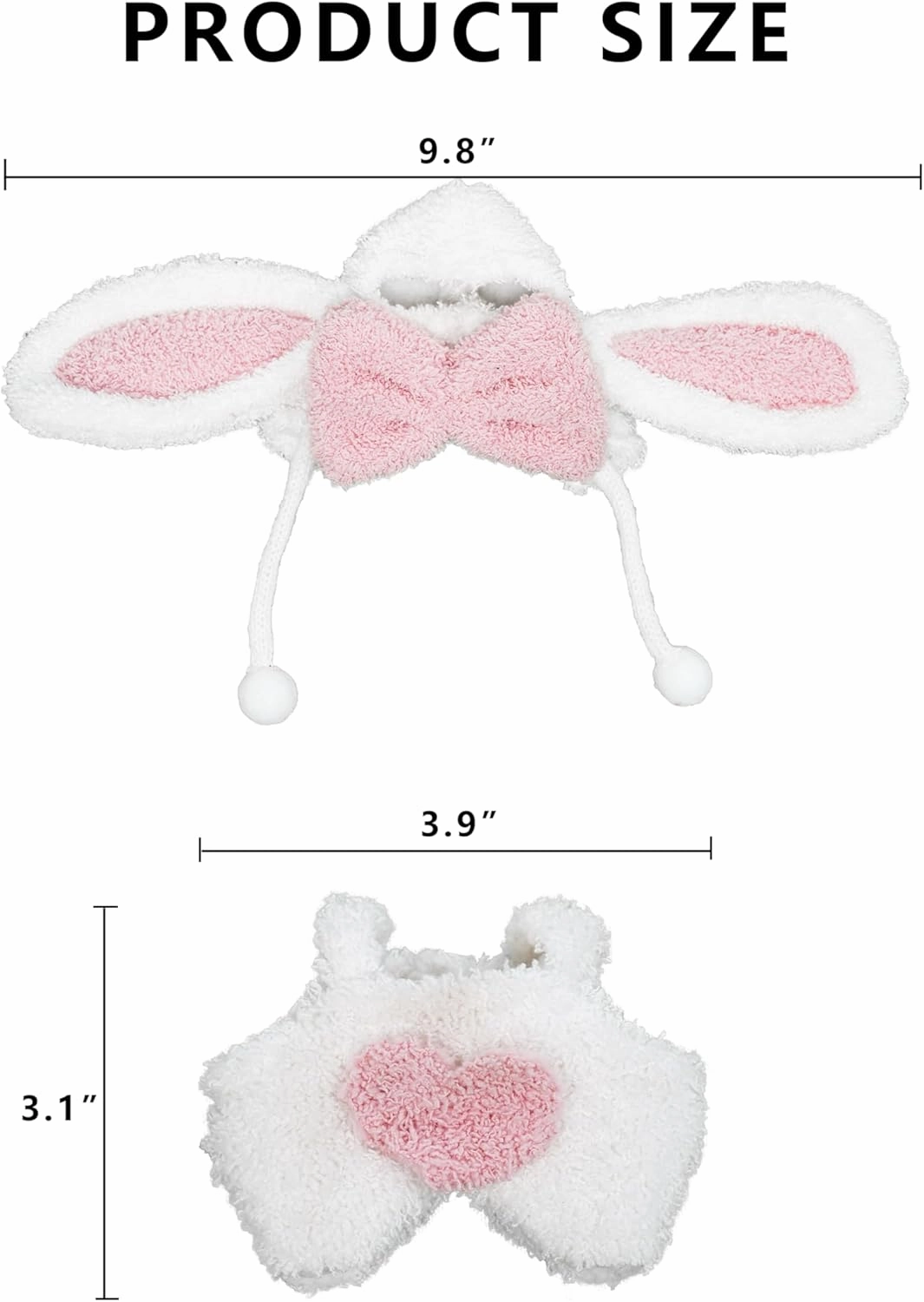 Clothes for 15&17cm Plush Doll - Cute Outfits Compatible with Plush Dolls, Dress Up Costume Set for Blind Box Figures, The Monsters Series, Accessories, No Doll Included (Warm hat)