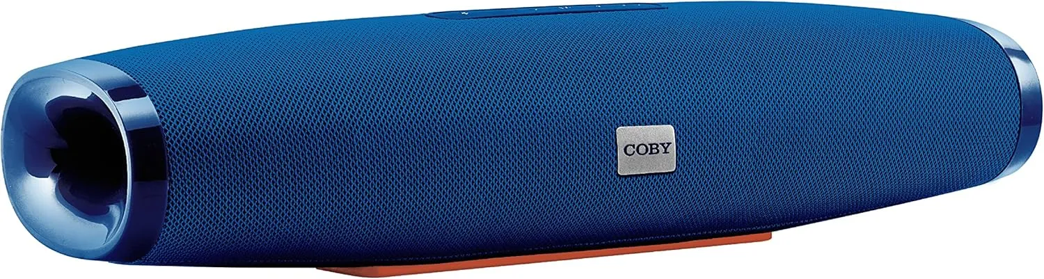 Coby True Wireless Bluetooth Speaker | Cordless Audio Player for Indoors and Outdoors | Rechargeable Boombox Accessory for Fun, Parties, Singing, Dancing | Speaker with Hands-Free Call Controls
