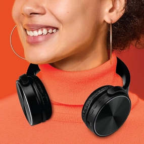 Coby Metal Folding Bluetooth Headphones | Over Ear Headphones Wireless Bluetooth | Portable Ultra-Modern Folding Design | Wireless Headphones with 10-Hour Battery Life, 49 feet Distance (Black)