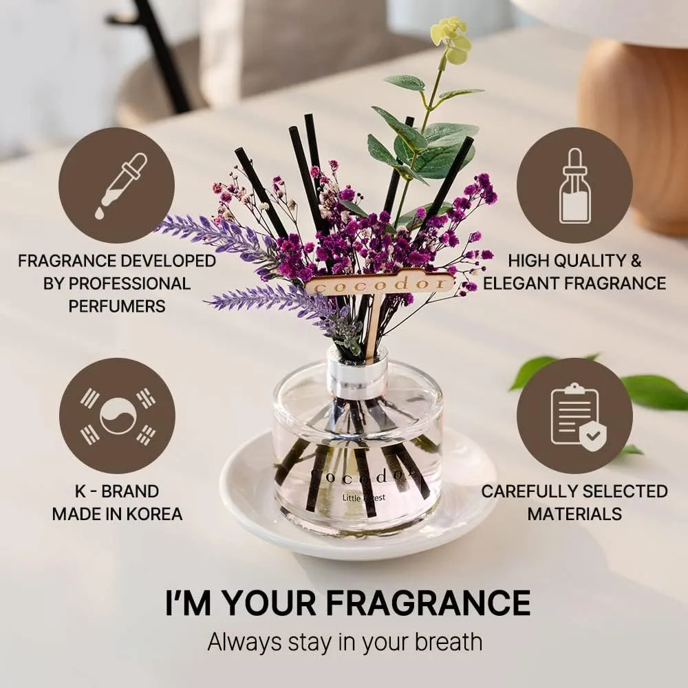 COCODOR Lavender Reed Diffuser/Refreshing Air/6.7oz/1Pack / Home Fragrance Scent Essential Oil Stick Diffuser for Bedroom Bathroom Home Décor