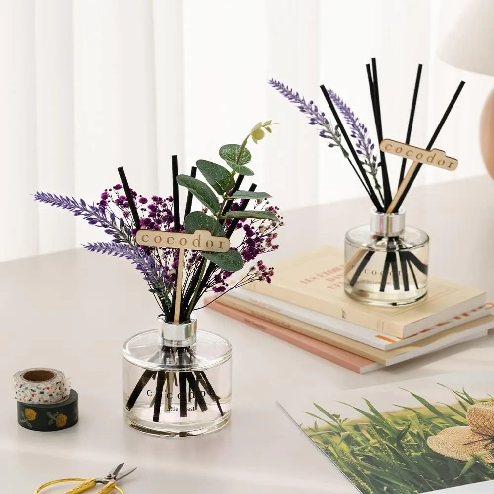 COCODOR Lavender Reed Diffuser/Refreshing Air/6.7oz/1Pack / Home Fragrance Scent Essential Oil Stick Diffuser for Bedroom Bathroom Home Décor