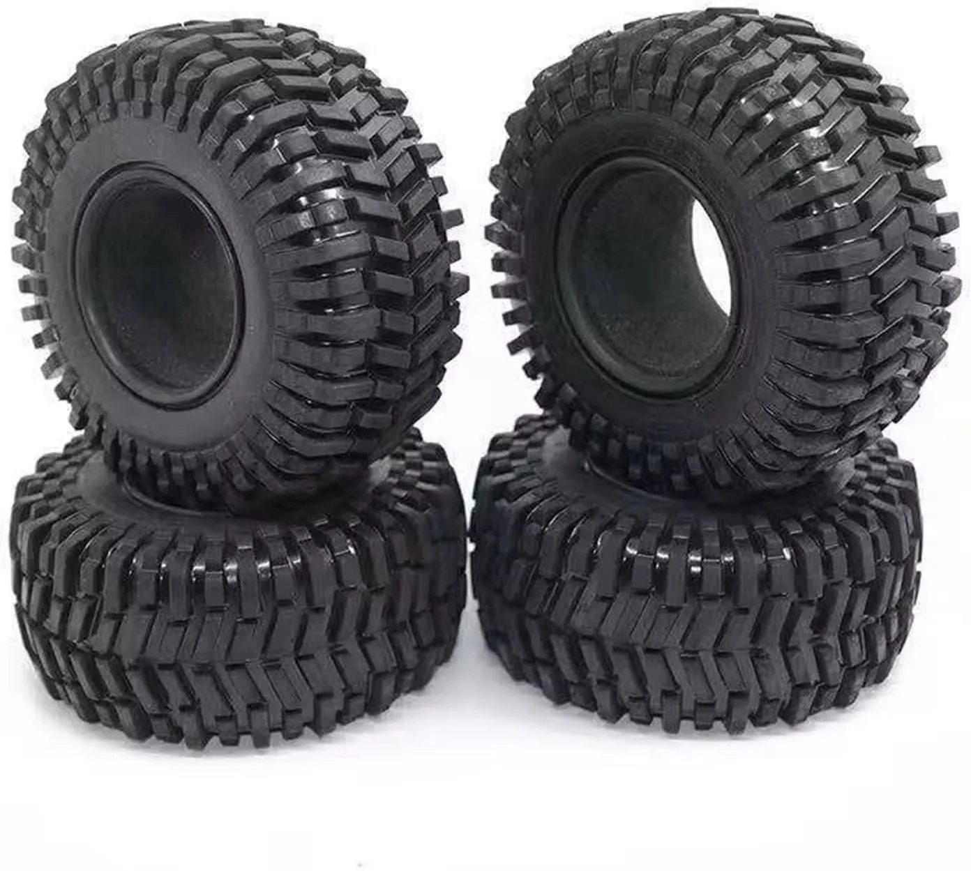 Compatible with Axial SCX10 90046 RR10 for Wraith for Traxxas TRX4 TRX-6 4PCS 125MM 2.2Inch Rubber Wheel Tires Tyre 1/10 RC Crawler Car RC Wheel Tires