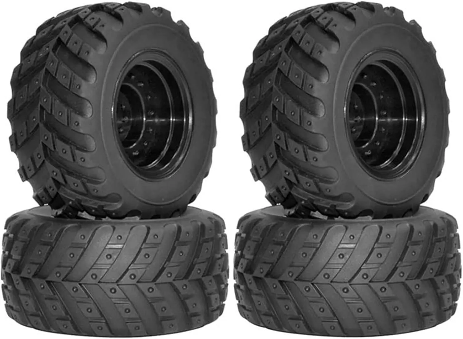 Compatible with HBX 901 901A 903 903A 905 905A 12813 1/12 RC Car Spare Upgrade Parts 4Pcs 97mm Rubber Tire Tyre Wheel RC Wheel Tires
