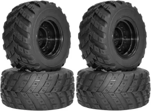 Compatible with HBX 901 901A 903 903A 905 905A 12813 1/12 RC Car Spare Upgrade Parts 4Pcs 97mm Rubber Tire Tyre Wheel RC Wheel Tires