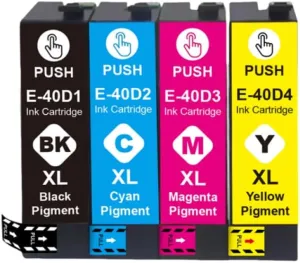 Compatible with Ink Cartridges E-40D XL SC-T3100/SC-T5100 Printer - 4 Color Set Black Cyan Magenta Yellow
