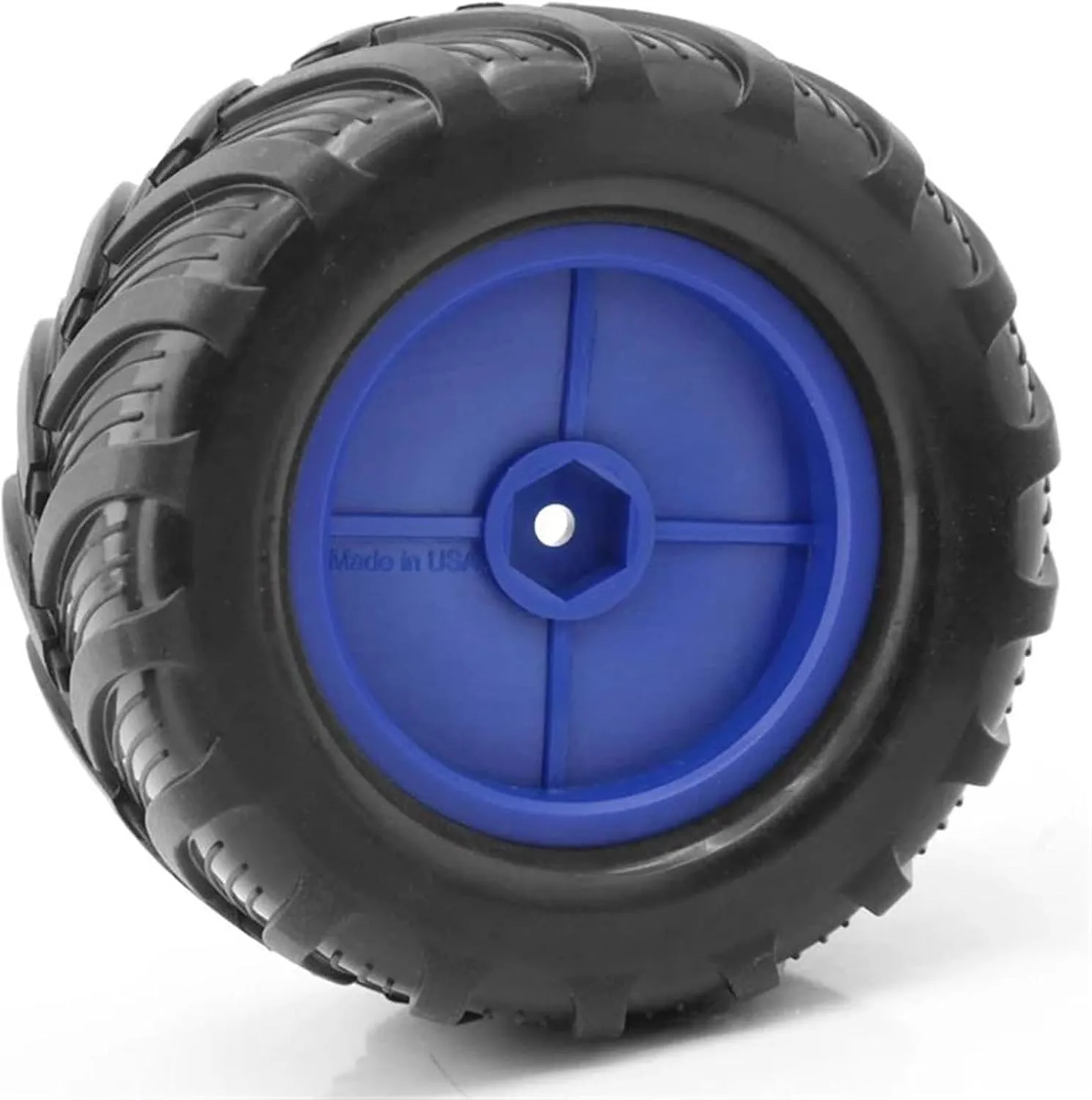 Compatible with Losi for Mini for LMT 1/18 RC Car Upgrade Parts 4Pcs 100Mm 1/10 for Monster Truck for Buggy Tires Wheel 12Mm Hex RC Wheel Tires(Blue)