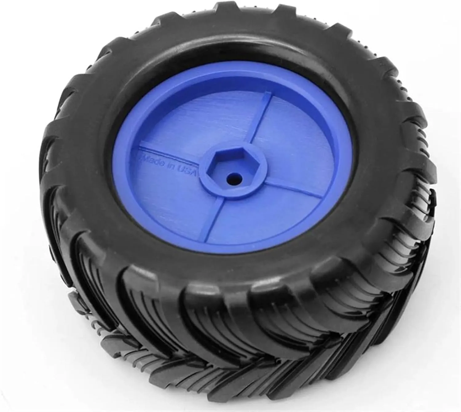 Compatible with Losi for Mini for LMT 1/18 RC Car Upgrade Parts 4Pcs 100Mm 1/10 for Monster Truck for Buggy Tires Wheel 12Mm Hex RC Wheel Tires(Blue)