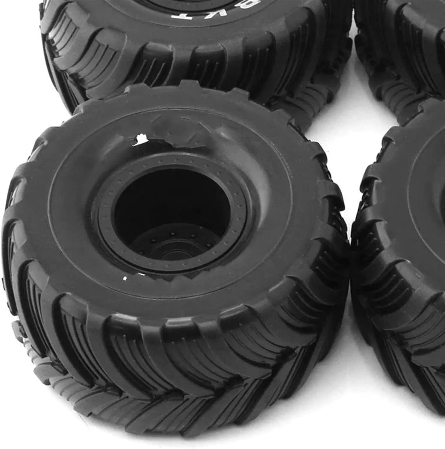 Compatible with Losi for Mini for LMT 1/18 RC Car Upgrade Parts 4Pcs 100Mm 1/10 for Monster Truck for Buggy Tires Wheel 12Mm Hex RC Wheel Tires(Blue)