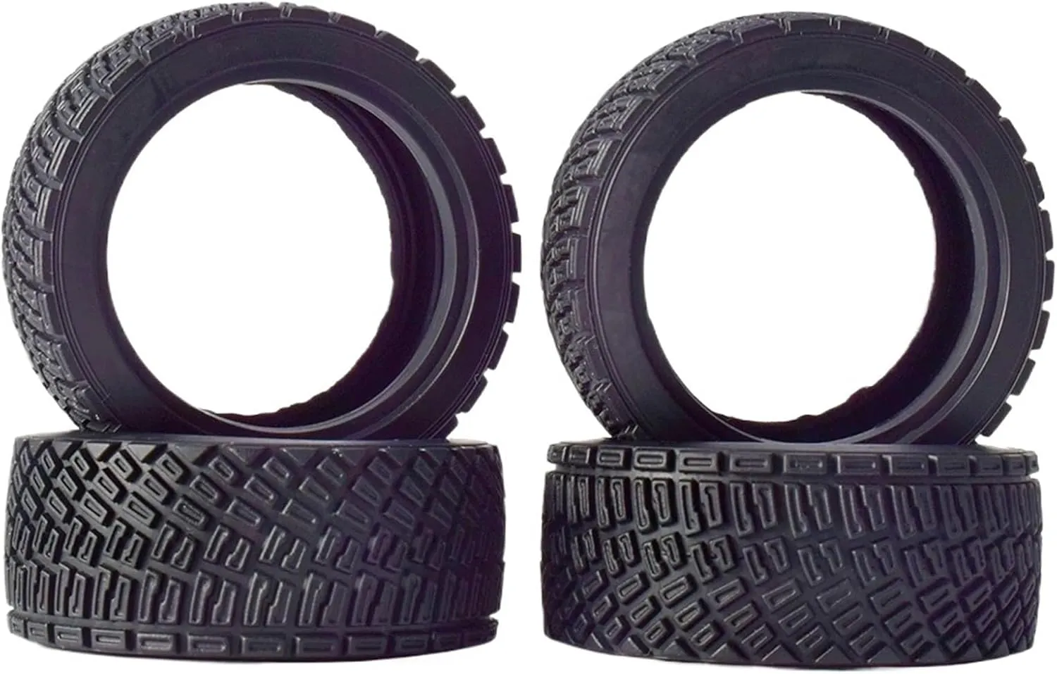 Compatible with Rolly for HPI WR8 for HSP 94177 for WLtoys 1/14 144001 4PCS 67mm RC Car Rubber Tires for 1/10 RC Car Replacement Part RC Wheel Tires