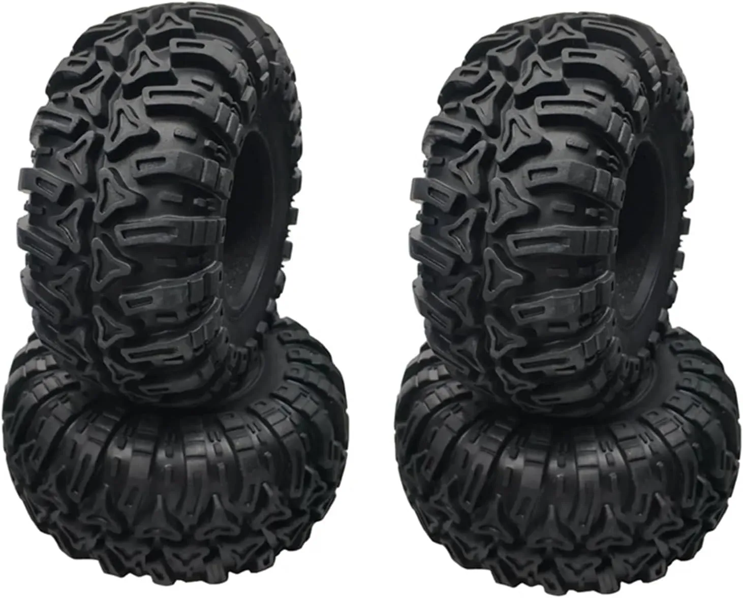 Compatible with Traxxas for TRX4 for Axial SCX10 for Wraith RR10 4PCS 2.2Inch Rubber Tyre 2.2 Wheel Tires 128X60MM for 1/10 RC Crawler RC Wheel Tires