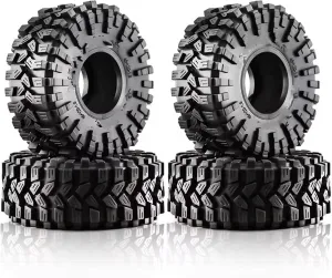 Compatible with Traxxas TRX4 D90 for Axial SCX10 90046 II III 4Pcs 120mm 1.9In Rubber Tire Wheel Tyre for 1/10 RC Crawler Car RC Wheel Tires