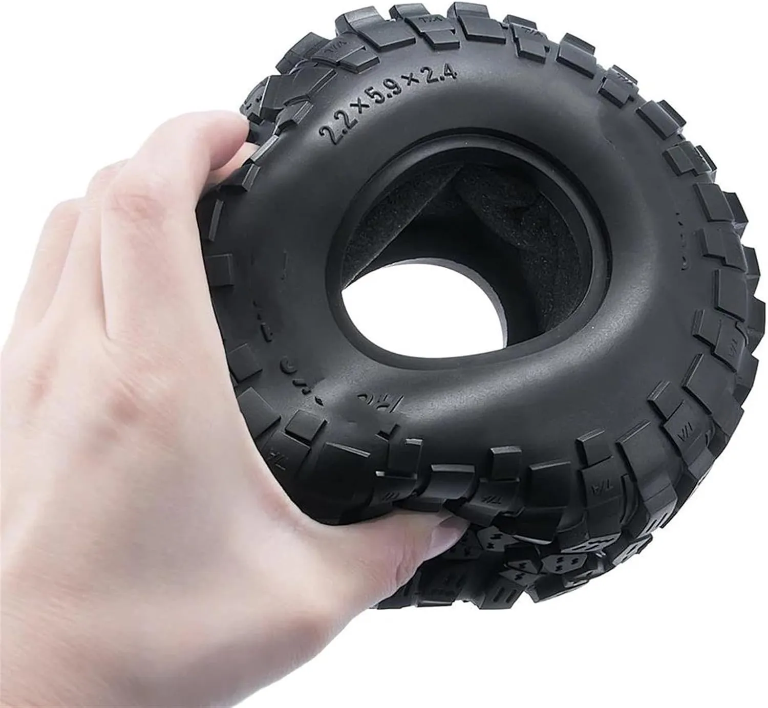 Compatible with TRX4 TRX6 for Axial SCX10 90046 AXI03007 D90 for Wraith 1/10 RC Crawler Car 2.2" Wheel Tire 150mm Rubber Tyres RC Wheel Tires(1pcs)