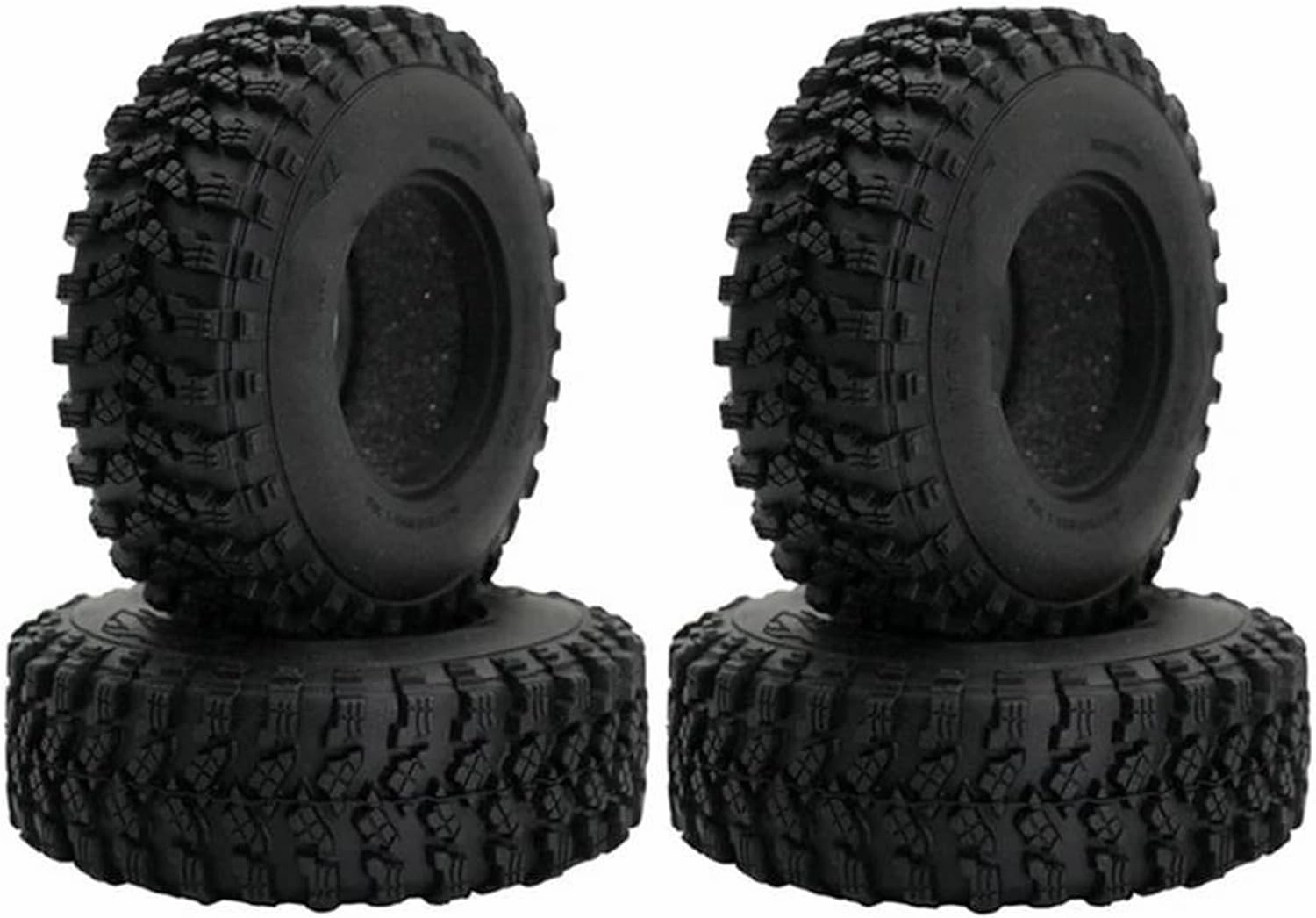 Compatible with Traxxas for TRX4 for D90 for Axial SCX10 II III 4PCS 106Mm 1.9 Rubber Tire Wheel Tyres for 1/10 RC Crawler Car RC Wheel Tires