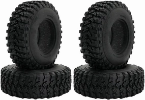 Compatible with Traxxas for TRX4 for D90 for Axial SCX10 II III 4PCS 106Mm 1.9 Rubber Tire Wheel Tyres for 1/10 RC Crawler Car RC Wheel Tires