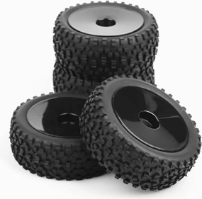 Compatible with Wltoys 144001 124019 104001 1/10 1/12 1/14 RC Car Upgrade Parts Scale Off Road for Buggy 4Pcs 85mm Tires Wheel Tyre RC Wheel Tires