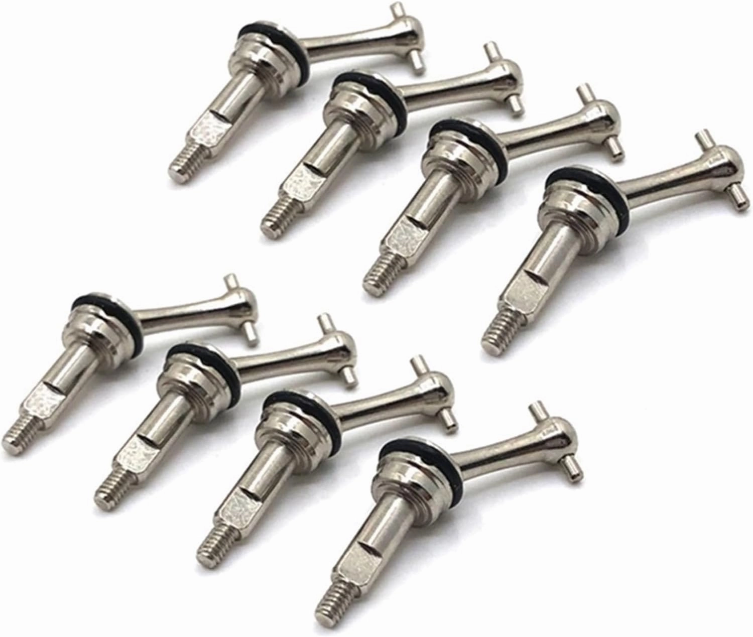 Compatible with Wltoys 284131 K969 K989 K999 P929 8Pcs Metal Extended Drive Shaft 27mm CVD Universal Joint 1/28 RC Car Upgrade Parts RC Transmission Shaft
