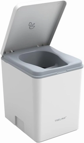 Composting Toilet Evo L, Portable Toilet for Camping & Outdoor, Odorless, 2X 2.6 gal Capacity, 13 x 15.4 x 16.9 inches