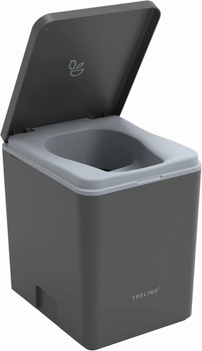Composting Toilet Evo L, Portable Toilet for Camping & Outdoor, Odorless, 2X 2.6 gal Capacity, 13 x 15.4 x 16.9 inches