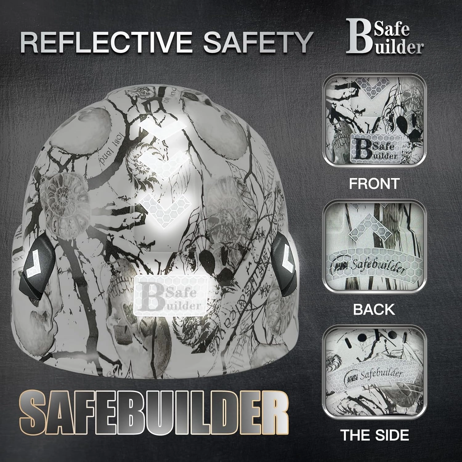 Construction Safety Helmet ABS Hard Hat Adjustable Ventilation System Hardhats Industrial Work Head Protection for Men Certified ANSI/ISEA Z89.1