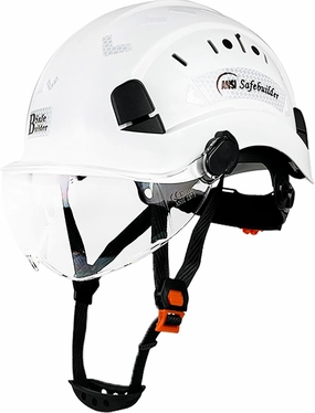 Construction Safety Helmet with Visor ABS Hard Hat Adjustable Ventilation Hardhats Industrial Work Head Protection for Men Certified ANSI/ISEA Z89.1