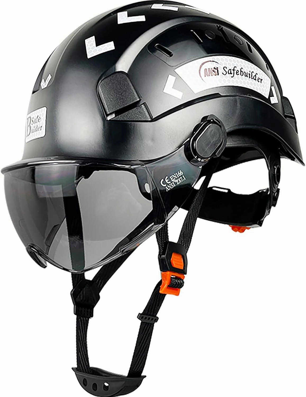Construction Safety Helmet with Visor ABS Hard Hat Adjustable Ventilation Hardhats Industrial Work Head Protection for Men Certified ANSI/ISEA Z89.1