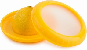 Core Home Kitchen Refrigerator One Size BPA Free Silicone Food Storage Saver Keeper Stretch Pod, Bright Yellow, Lemon