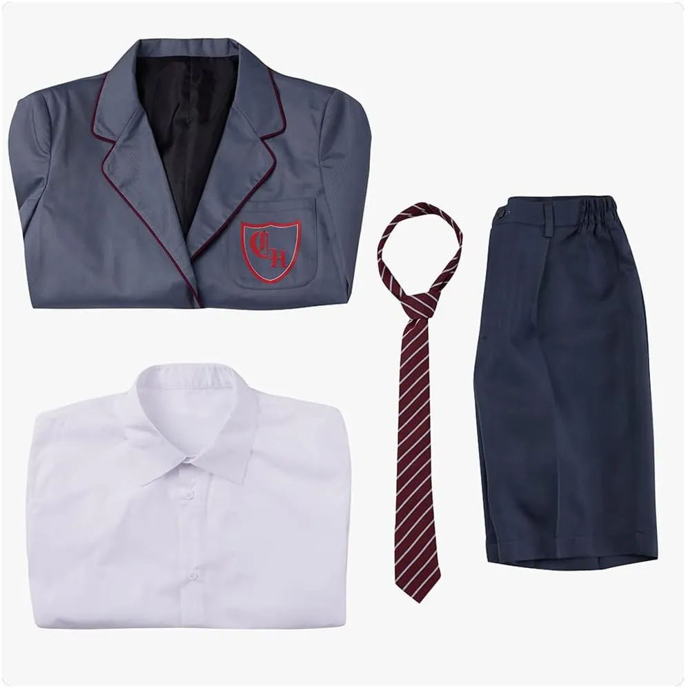 Cos-Animefly Matilda Cosplay Costume Adult Boy Girl Musical School Uniform Coat JK Skirt Tie Shirt Halloween Party