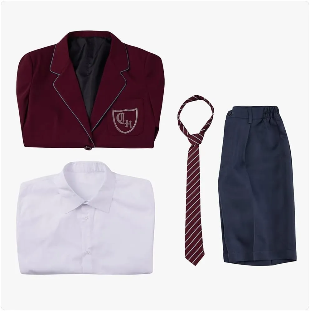 Cos-Animefly Matilda Cosplay Costume Adult Boy Girl Musical School Uniform Coat JK Skirt Tie Shirt Halloween Party
