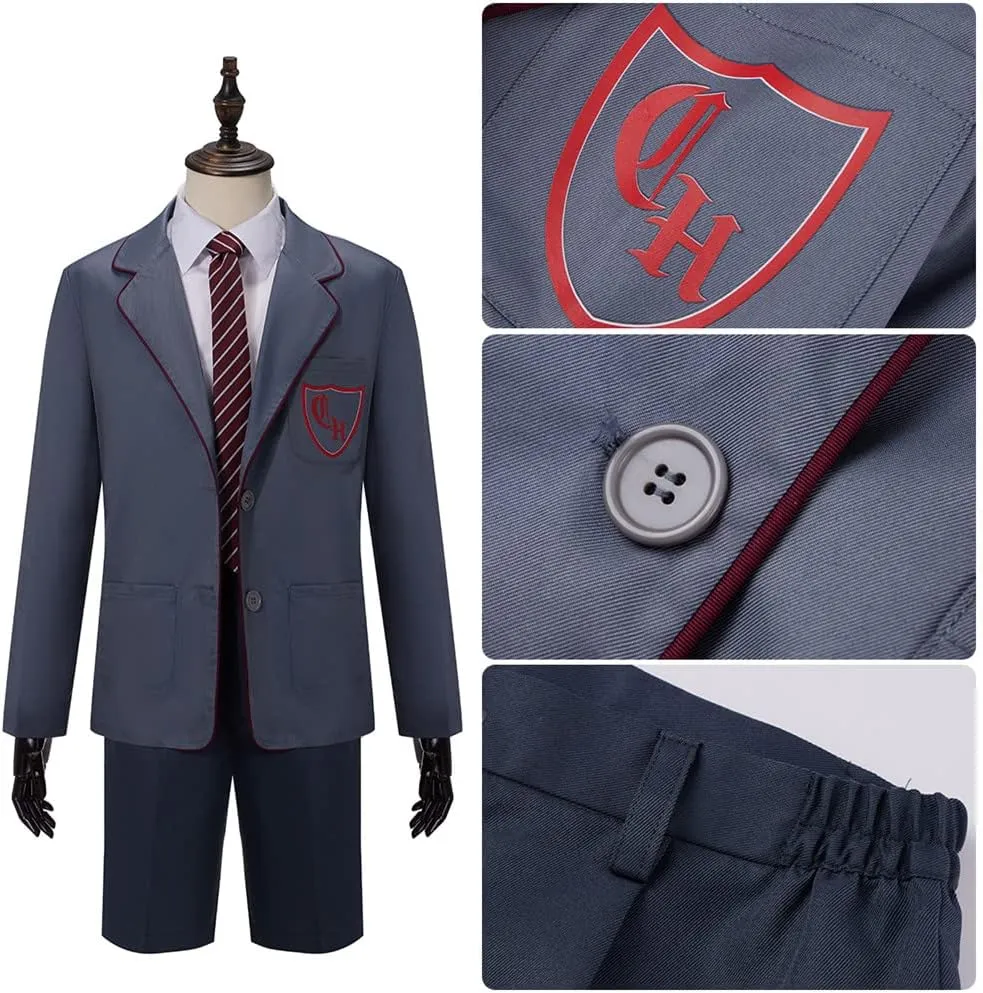 Cos-Animefly Matilda Cosplay Costume Adult Boy Girl Musical School Uniform Coat JK Skirt Tie Shirt Halloween Party